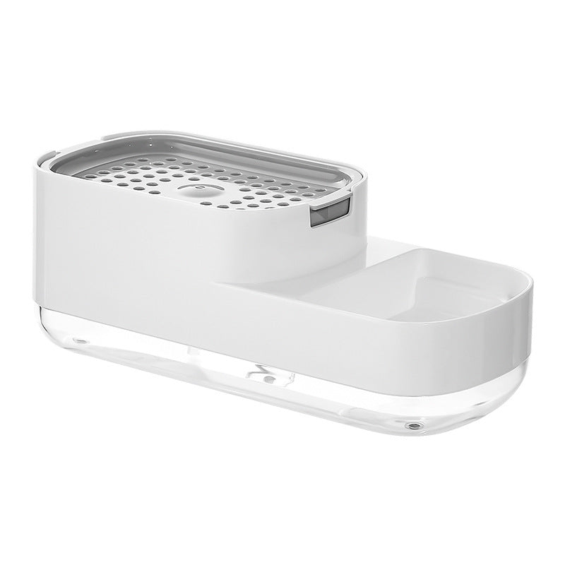 2-in-1 Press Soap Dispenser & Sponge Holder