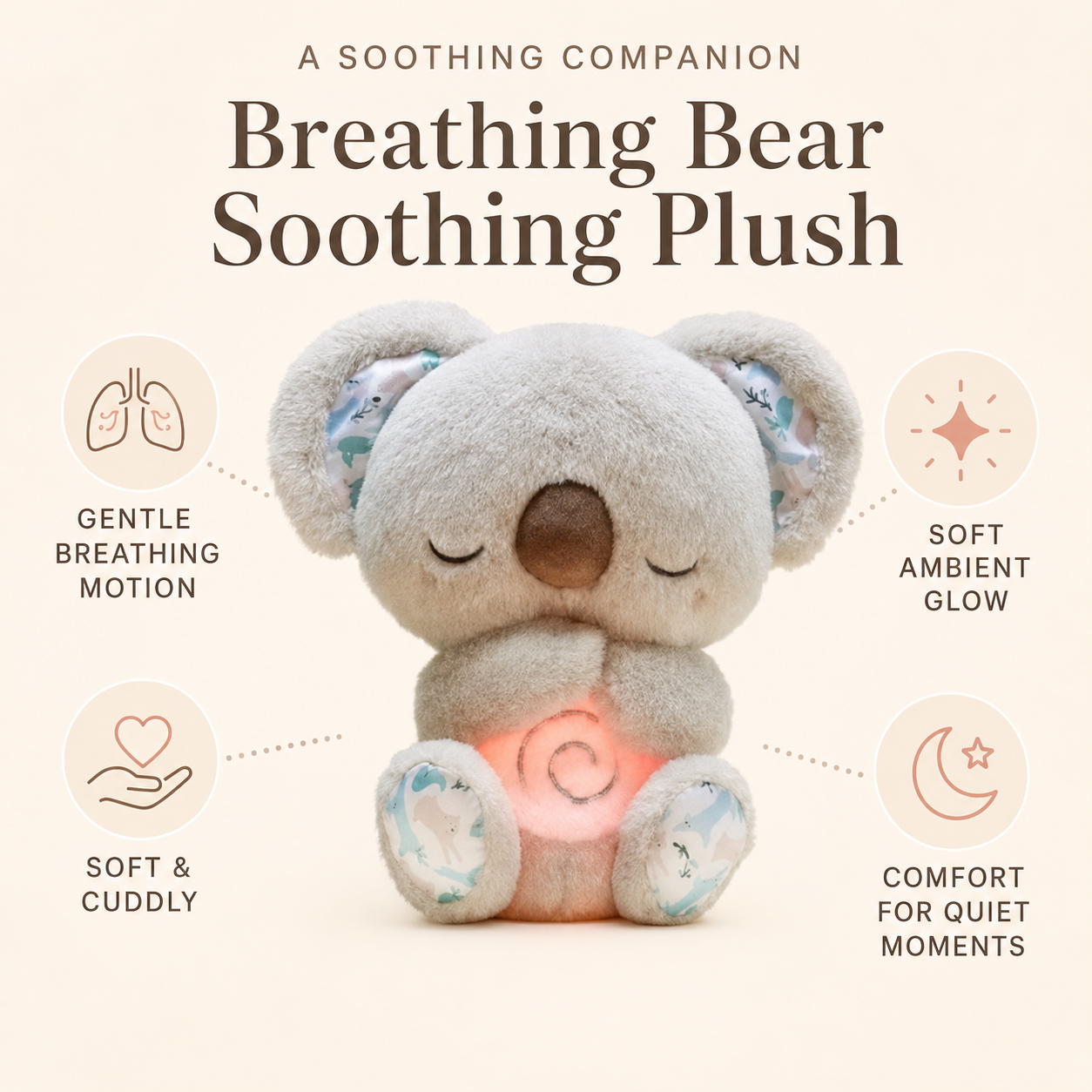 Breathing Bear Soothing Plush