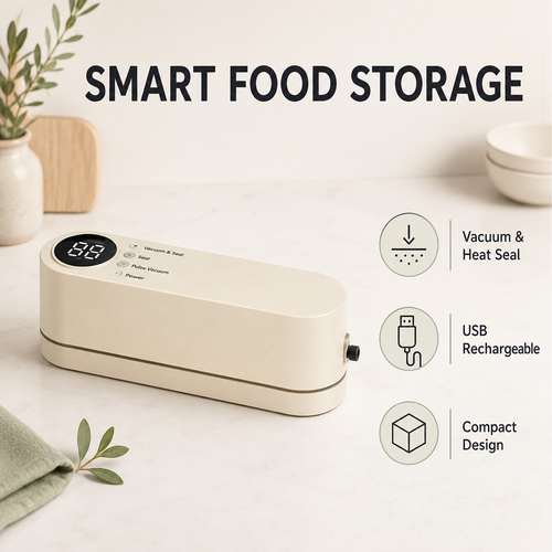 Smart Rechargeable Vacuum Sealer for Food Storage
